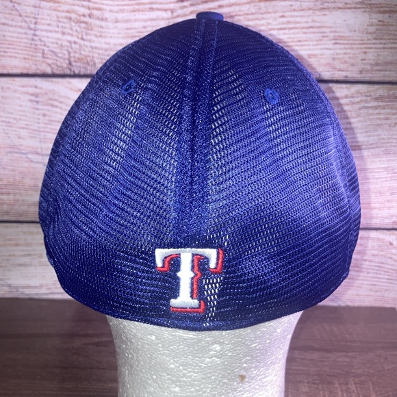 EUC Texas Rangers Nike Vapor Performance Swoosh Flex Hat - White/Royal M/L - Picture 4 of 9